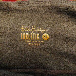 Lilly Pulitzer Luxletic Weekender High Rise Leggings Charcoal Heather XL